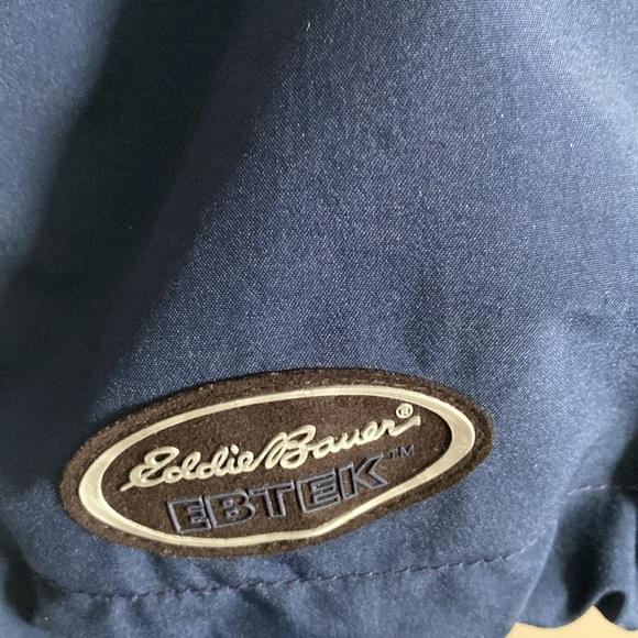Eddie Bauer EBTEK Gore-Tex Jacket Men`s XL Coat Rain Parka Navy Blue - Picture 8 of 12